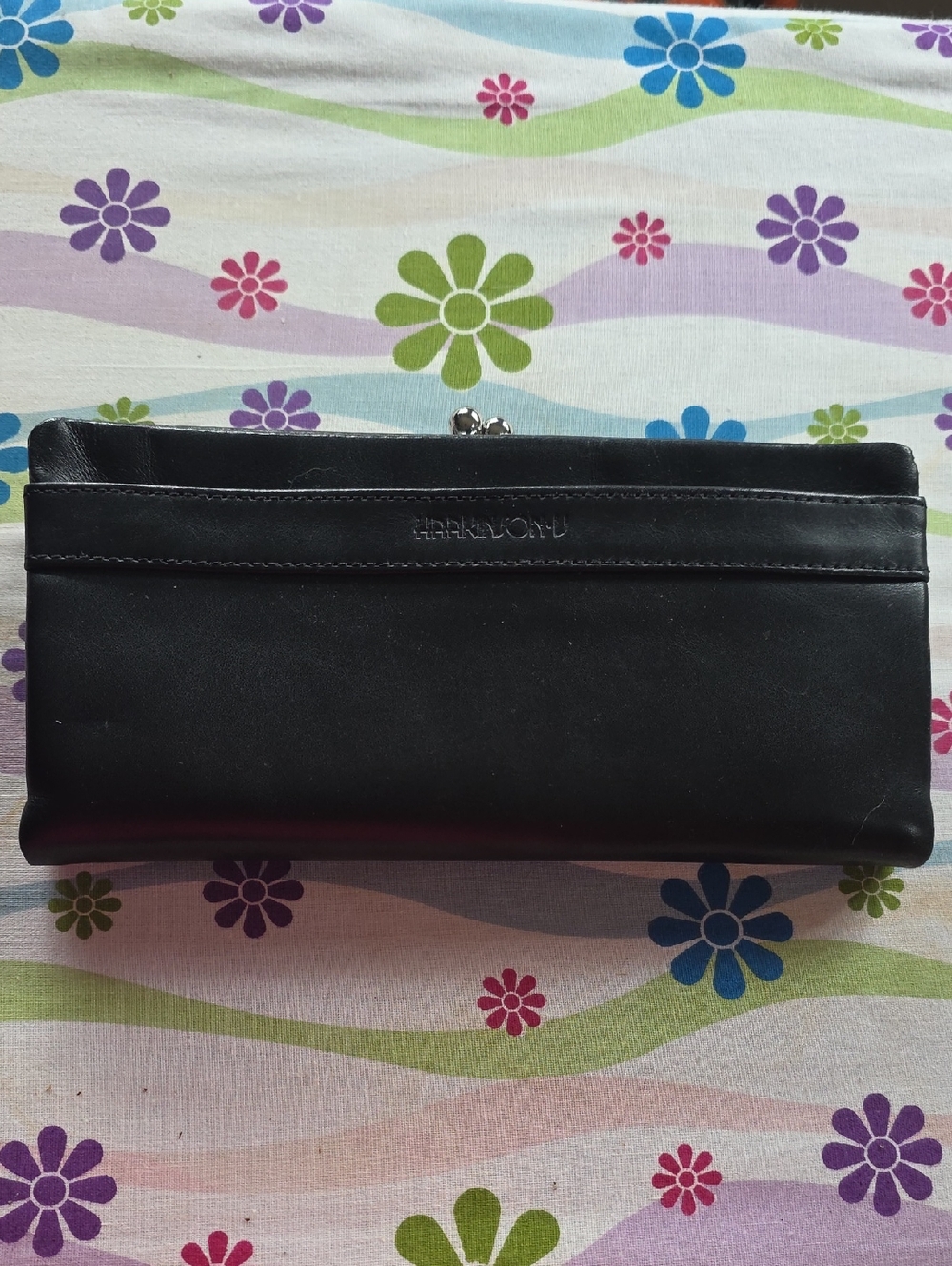 NWOT Haakinson V Black Leather Wallet Lots Of Cc Slots, Butter Soft Leather